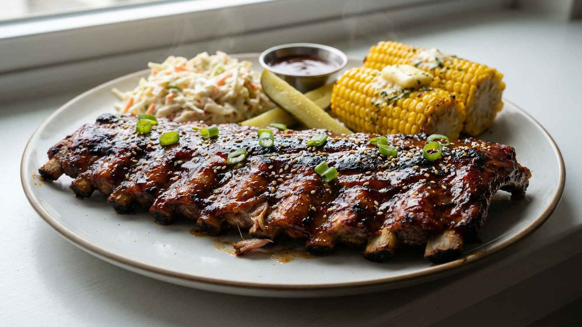 Travers de porc grillés