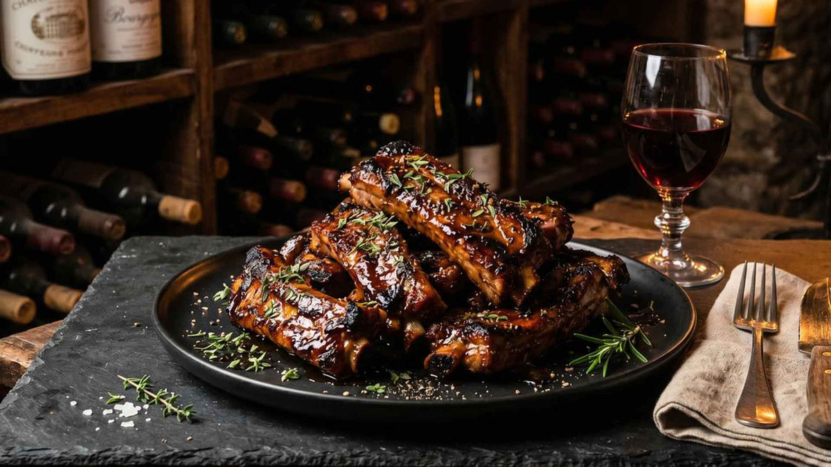 Travers de porc laqués au miel