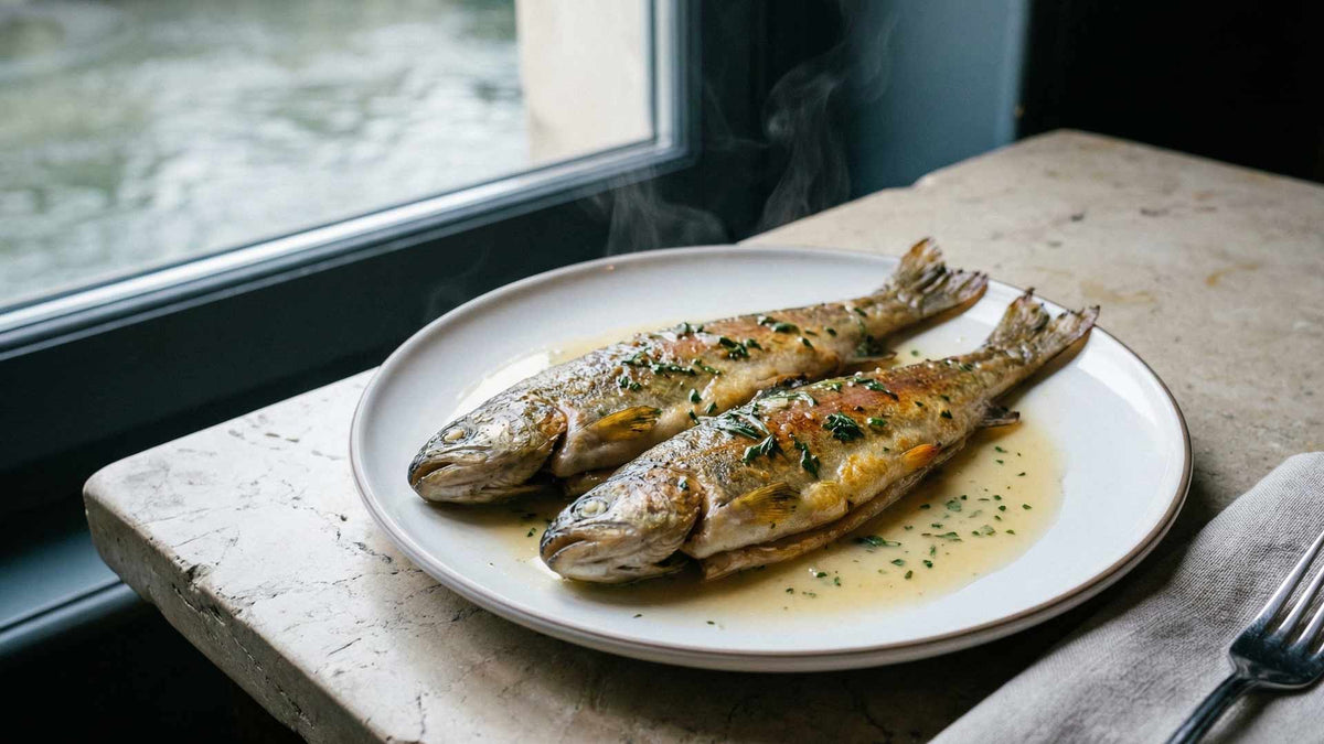 Truites dorées au vin blanc