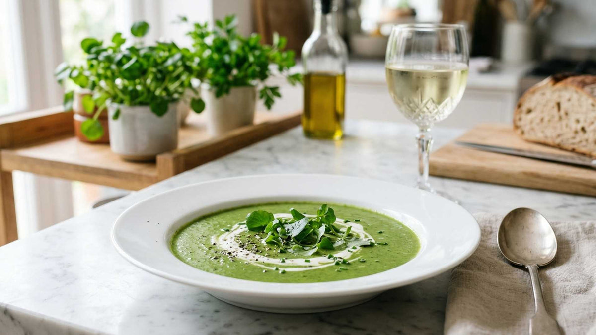 Velouté de cresson frais à la crème
