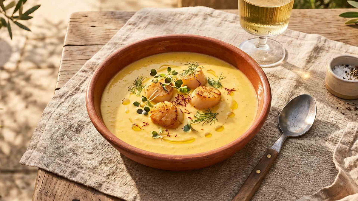 Velouté de Saint-Jacques au safran