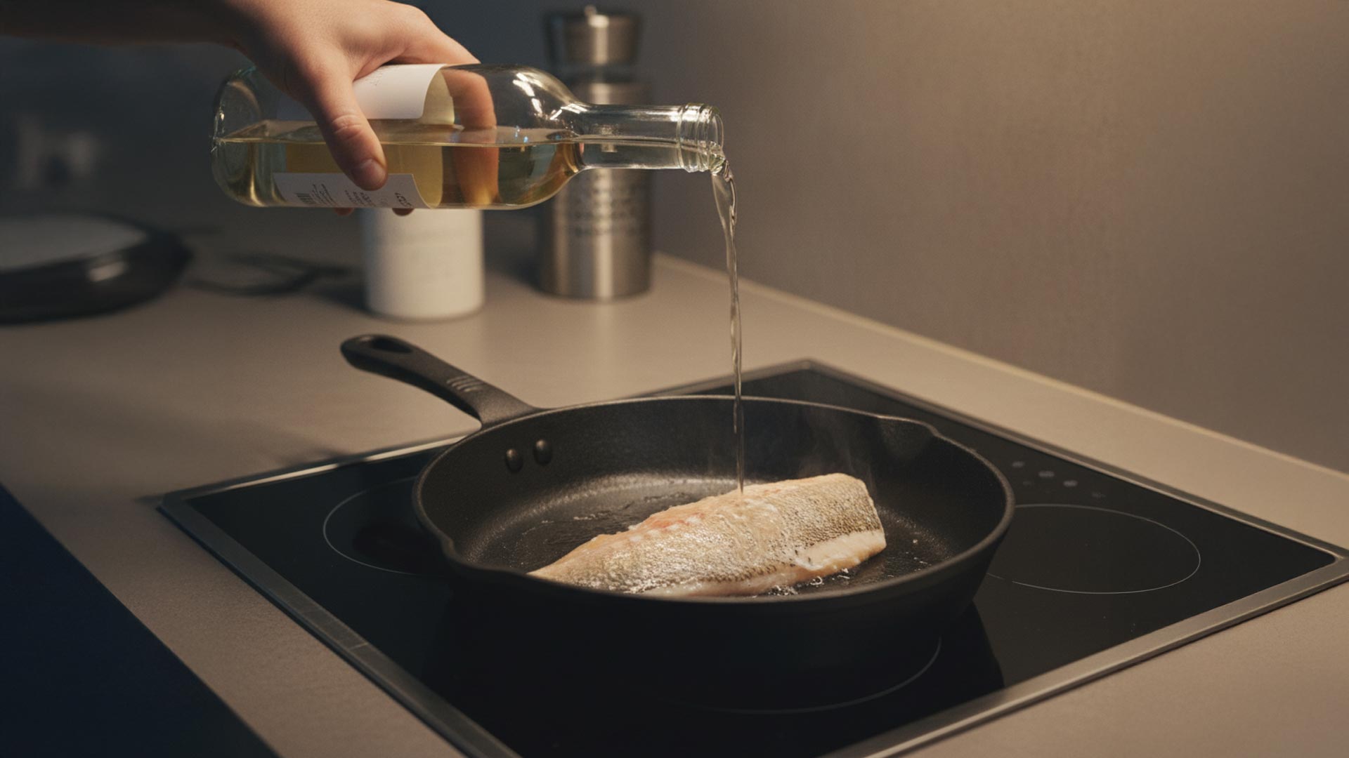 recette filet de sandre au vin blanc Image