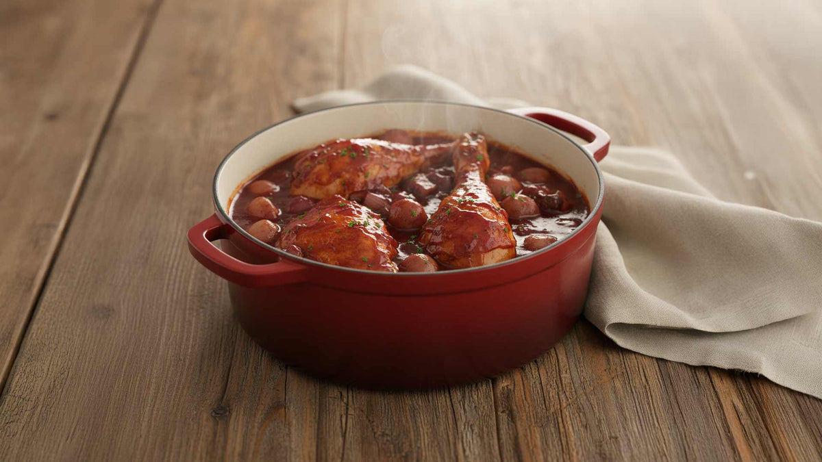 recette poulet au vin rouge