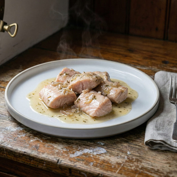 Recette de saumonette mijotée au vin blanc