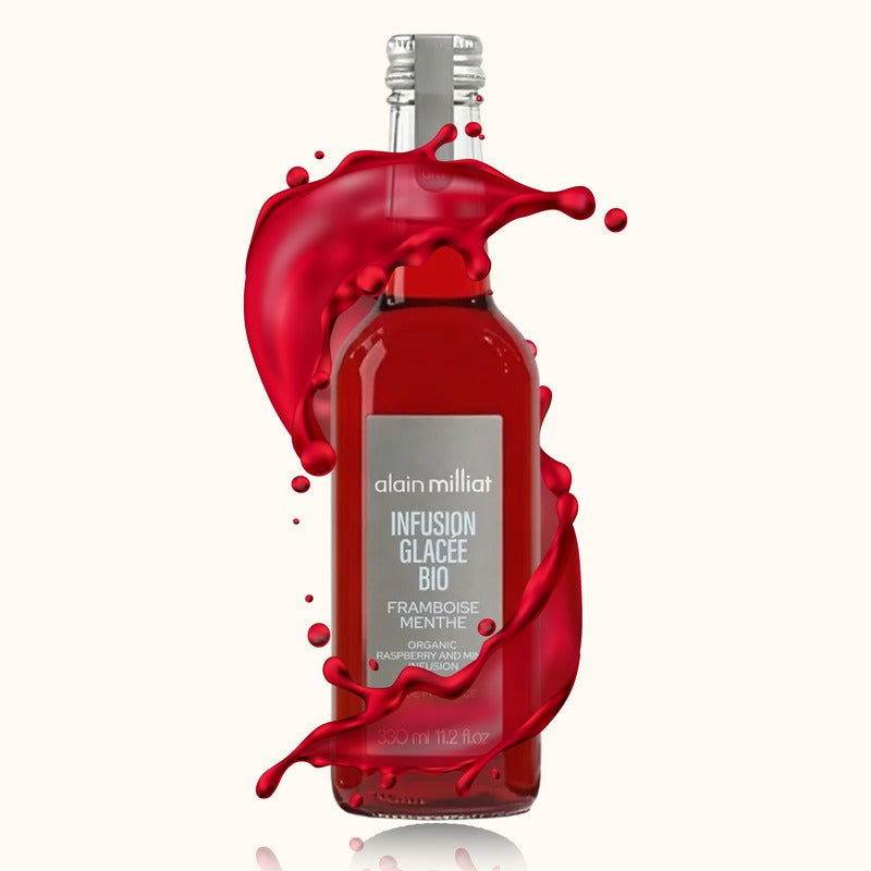 Alain Milliat Infusion Framboise Menthe Pomme Bio bouteille