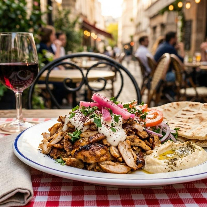 Shawarma de poulet mariné aux épices du Levant