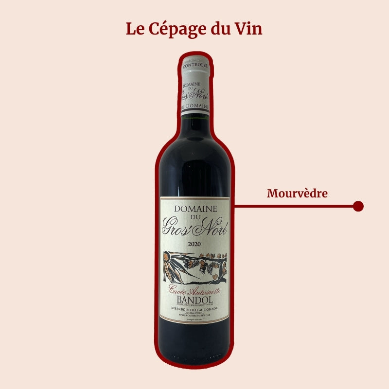 Bandol Domaine du Gros Noré Cuvée Antoinette 2020 Cépage