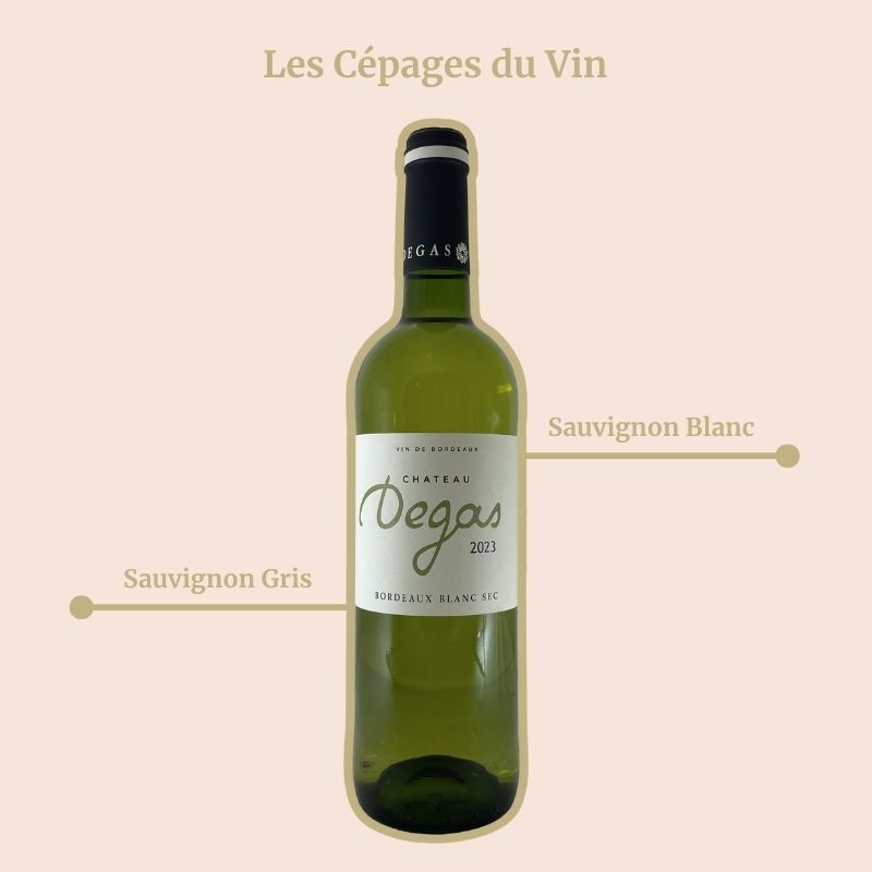 Bordeaux Château Degas Blanc Cépages
