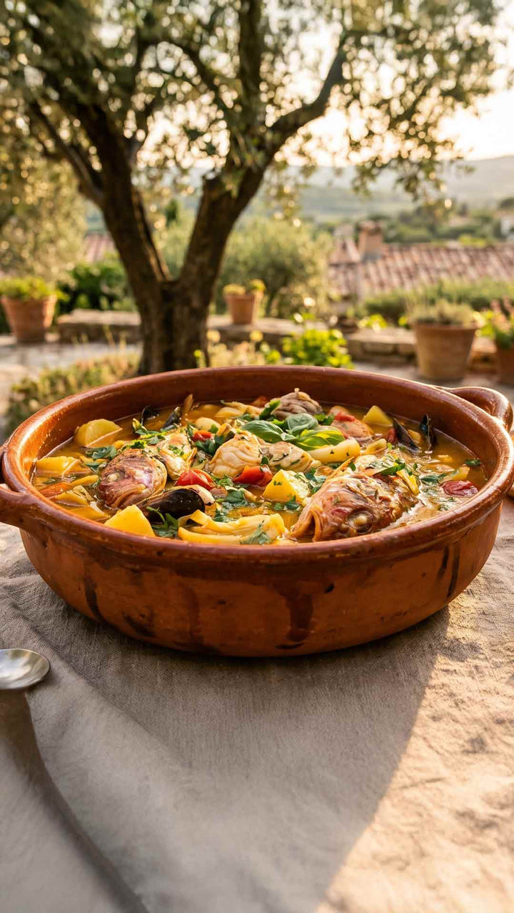 Bouillabaisse de poissons de roche et rouille