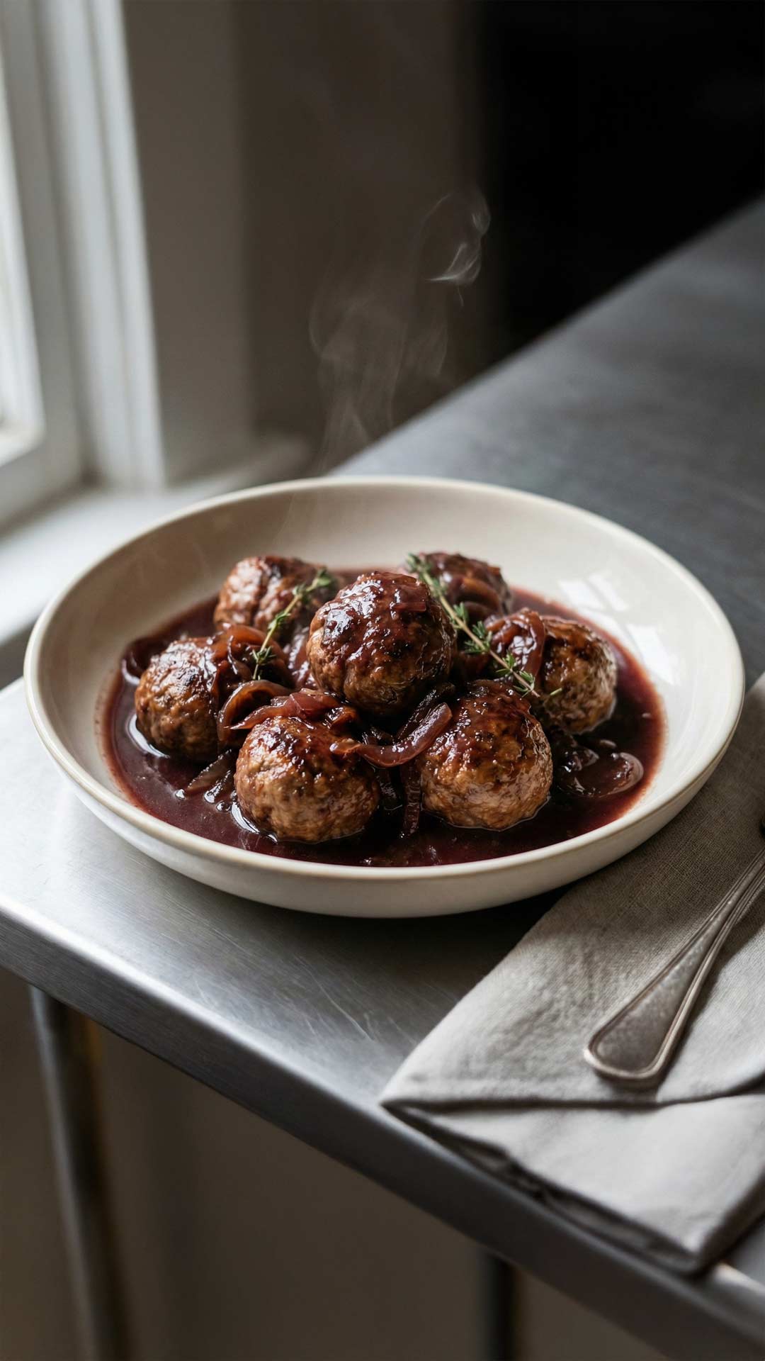 Boulette de viande au vin rouge mobile