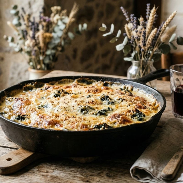 Gratin de blettes à la béchamel et muscade