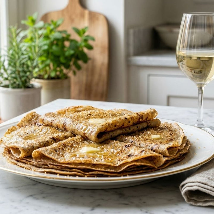 Crêpes bretonnes au beurre salé et sucre doré