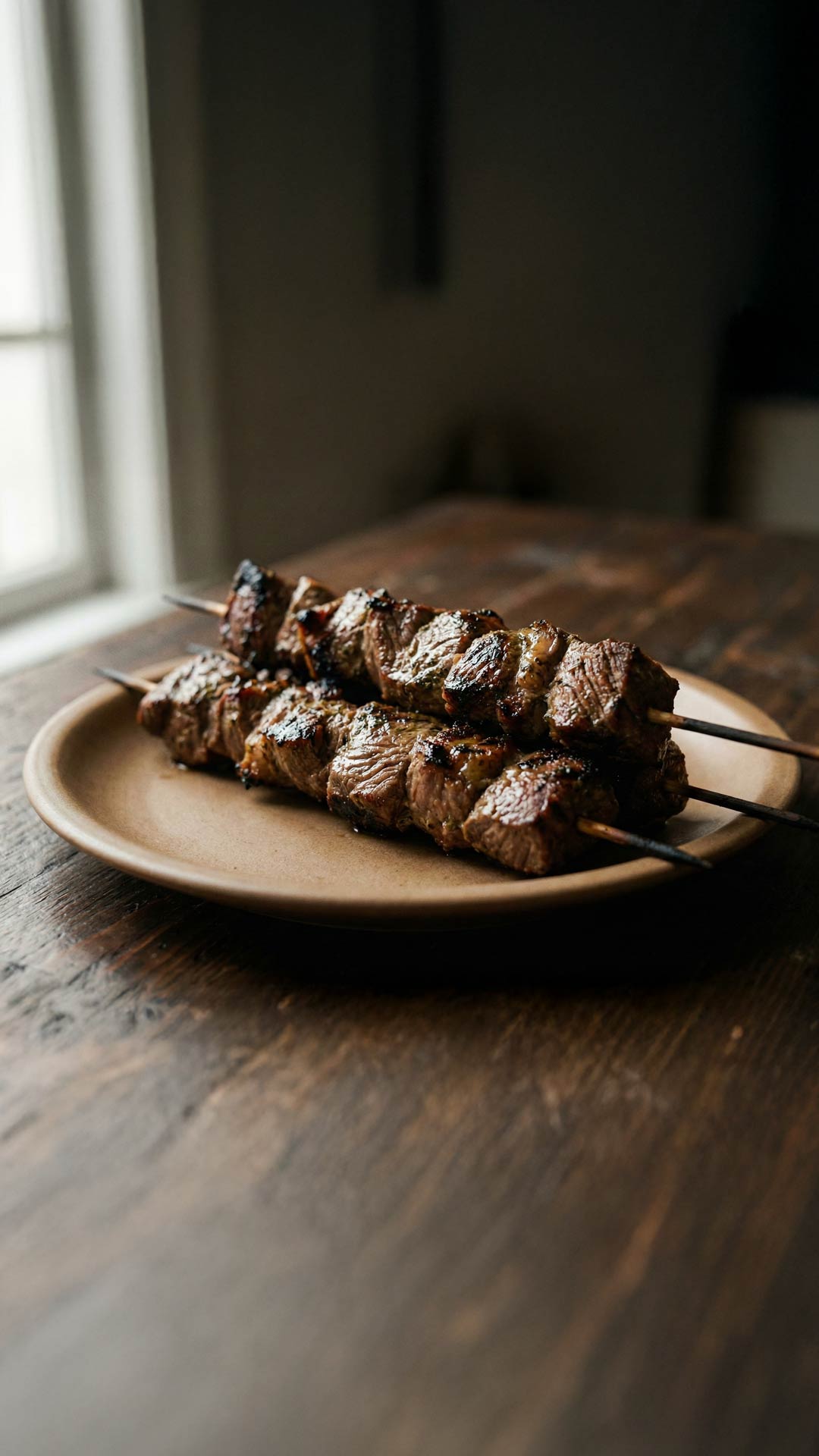 Brochette d'agneau mariné mobile