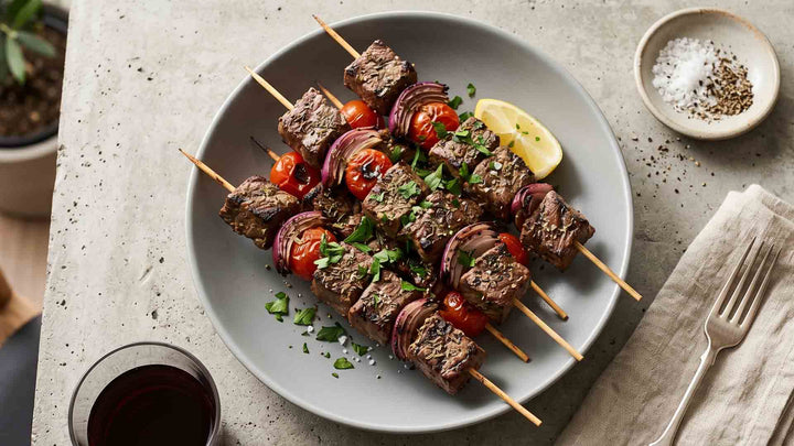 Brochettes de bœuf mariné aux herbes de Provence
