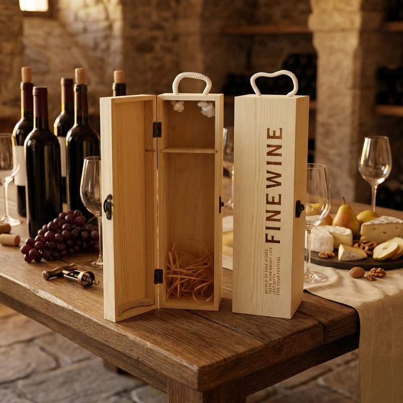 Caisse a vin décor