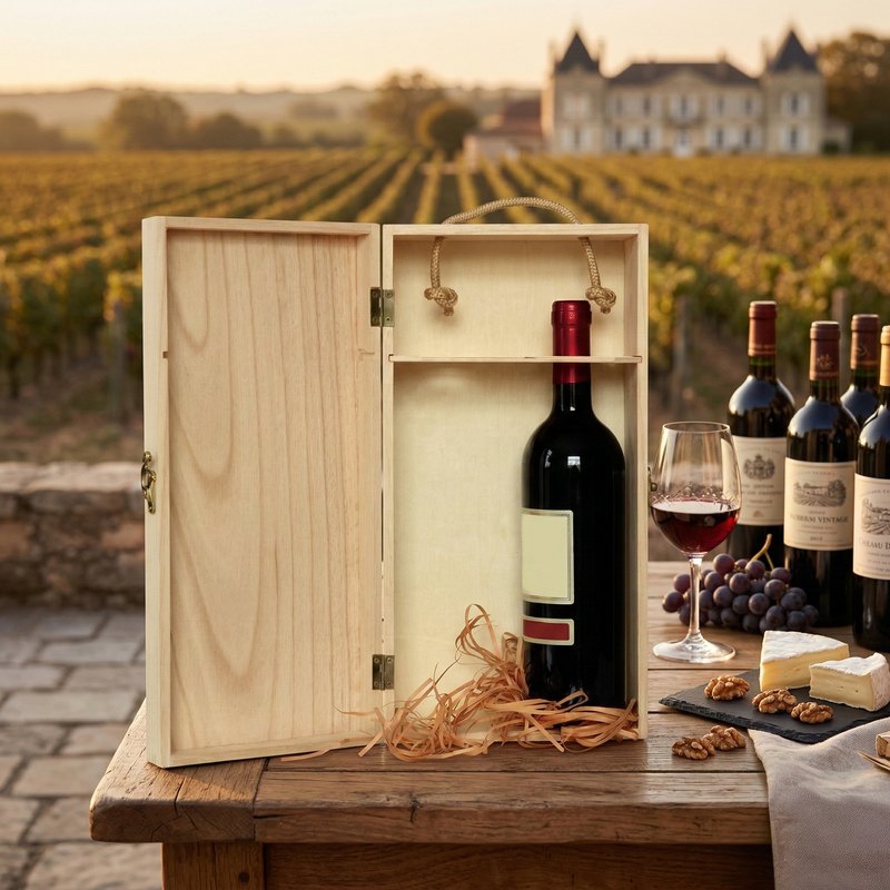 Caisse bois vin décor