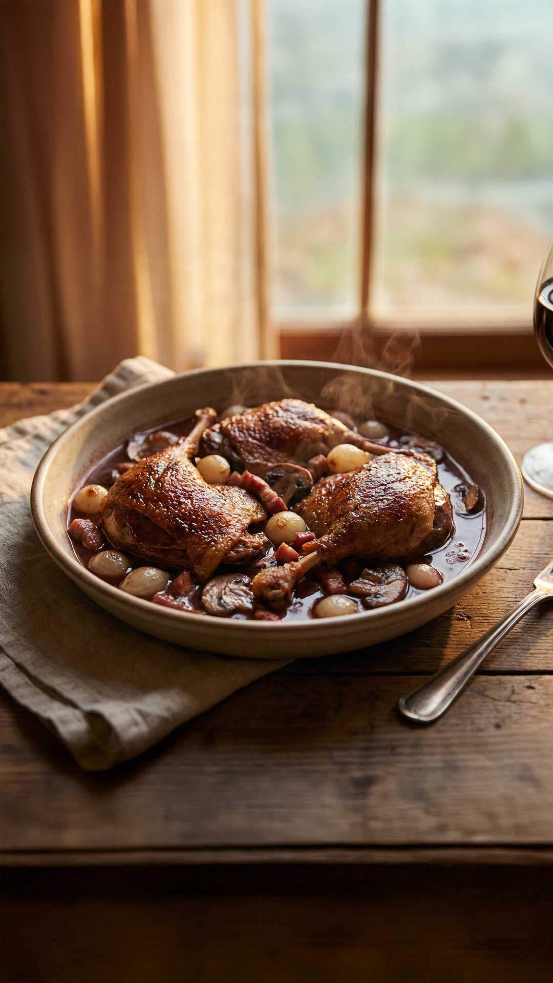 Canard au vin blanc façon grand-mère mobile