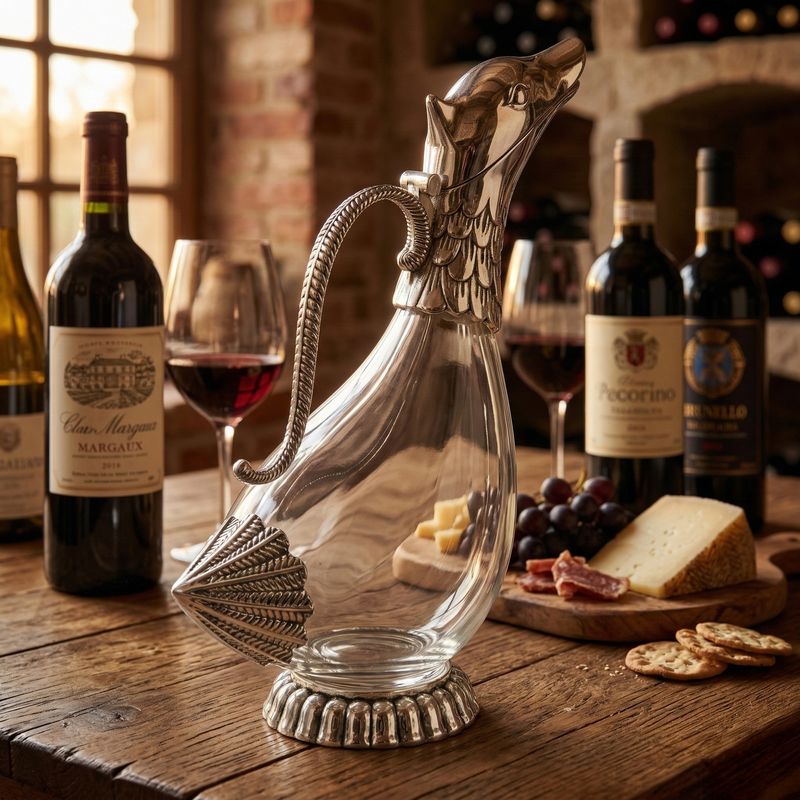 Carafe a decanter canard décor