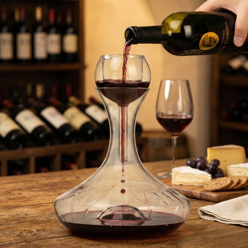 Carafe a vin cristal décor