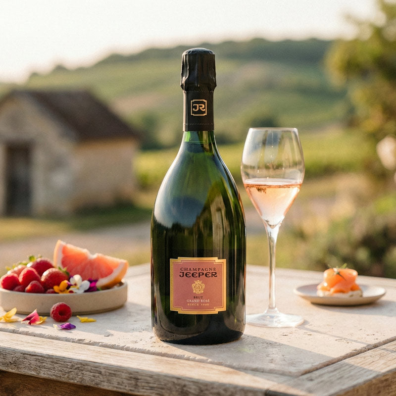 Champagne Jeeper Brut Grand Rosé décor Image