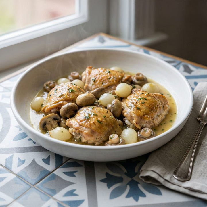 Recette du poulet au vin blanc