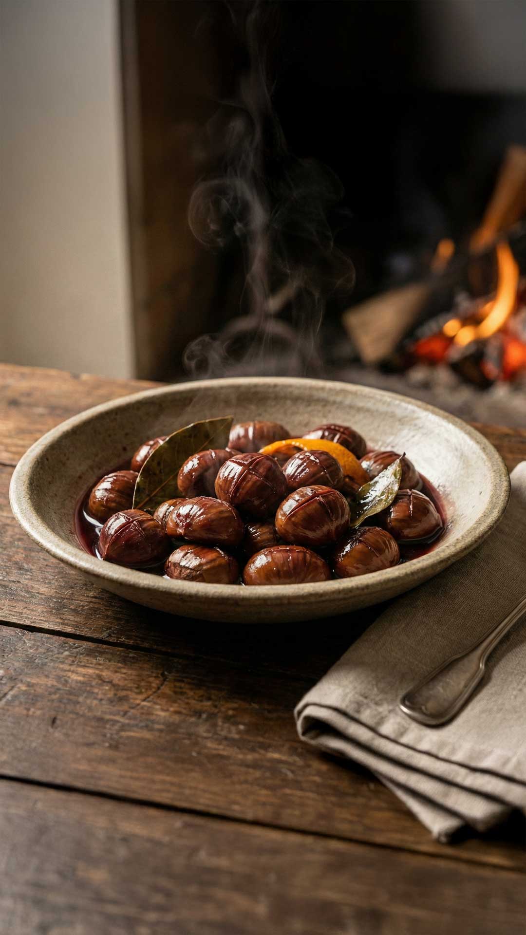 Châtaigne au vin rouge mobile