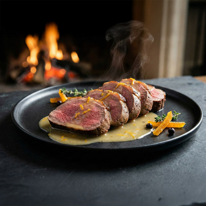 Cuissot de chevreuil mariné au vin blanc et Grand Marnier