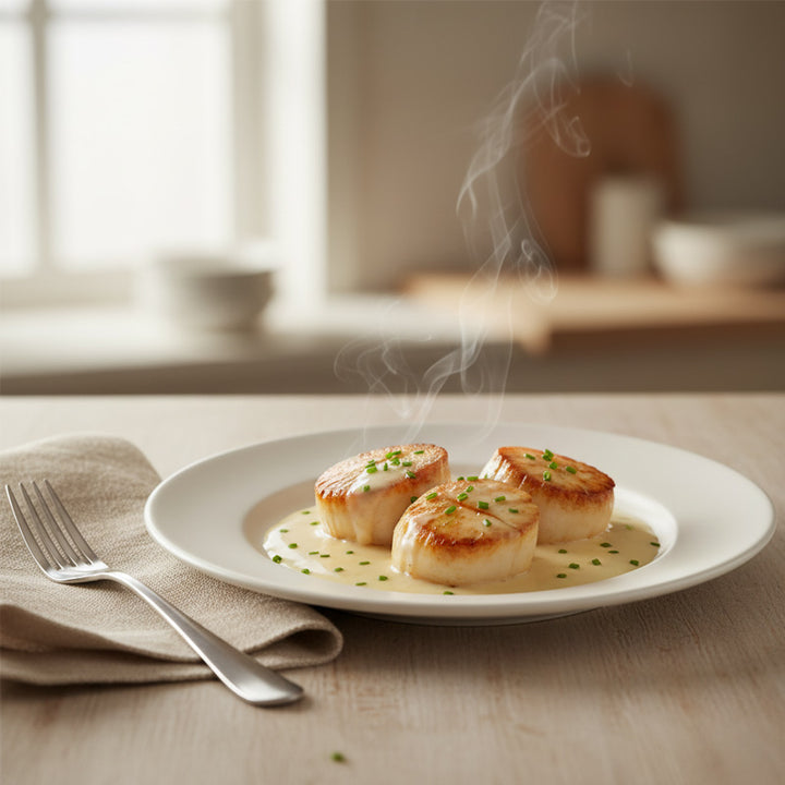 Recette de pétoncle à la crème et vin blanc