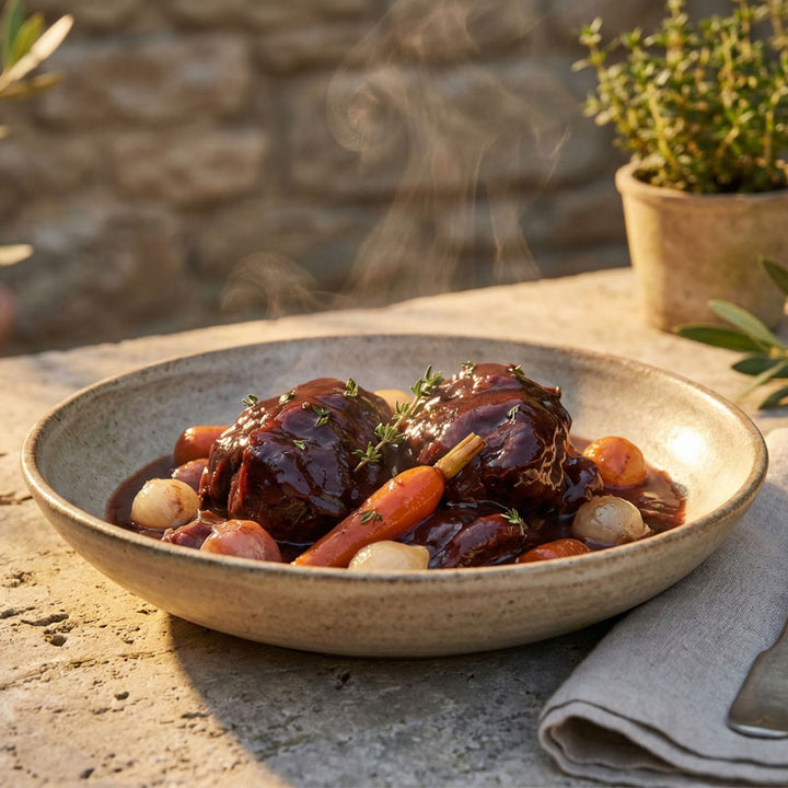 Daube de joue de bœuf au vin rouge