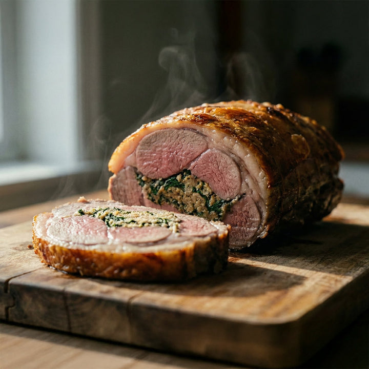 Selle d'agneau farcie