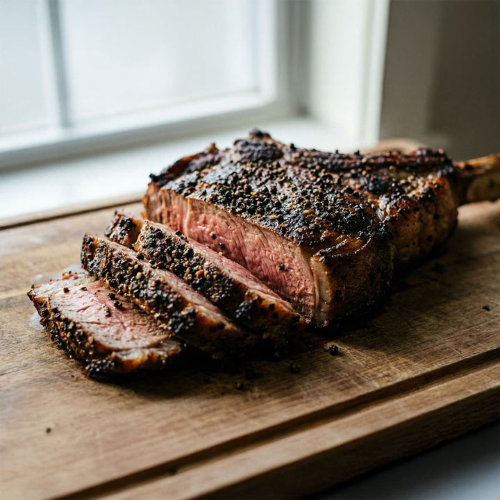 Côte de bœuf au poivre noir