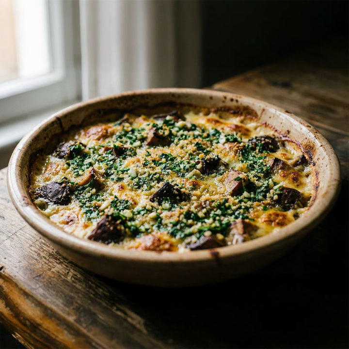 Gratin de cèpes à la persillade