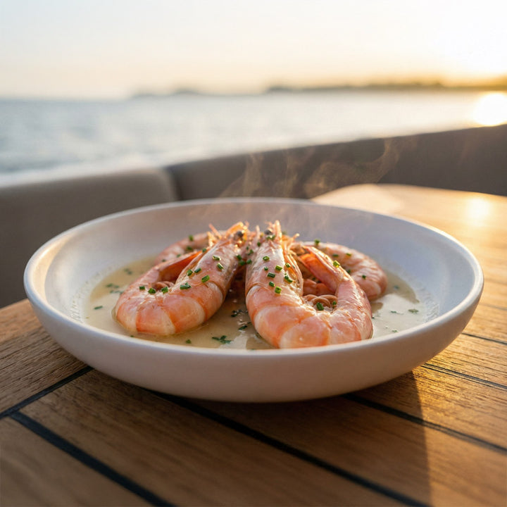 Gambas au vin blanc