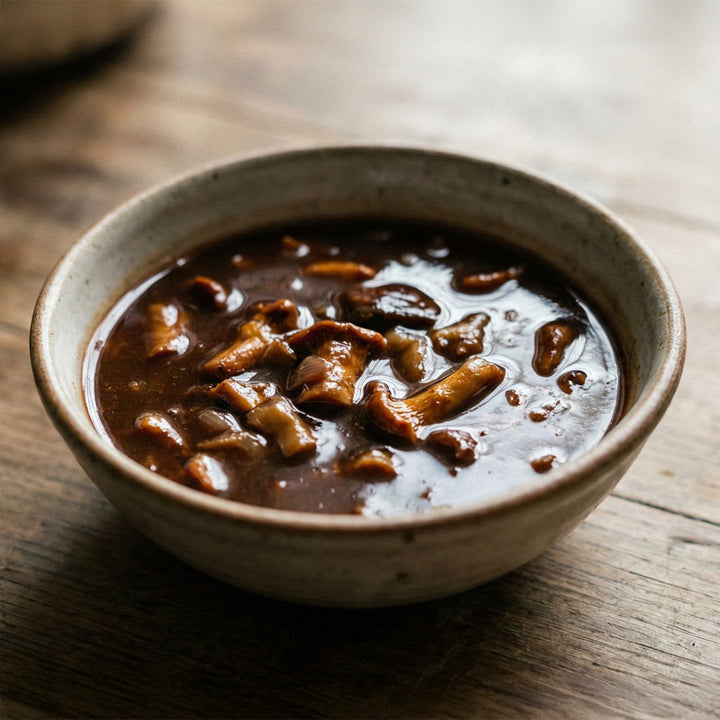 Sauce chasseur au vin rouge et champignons