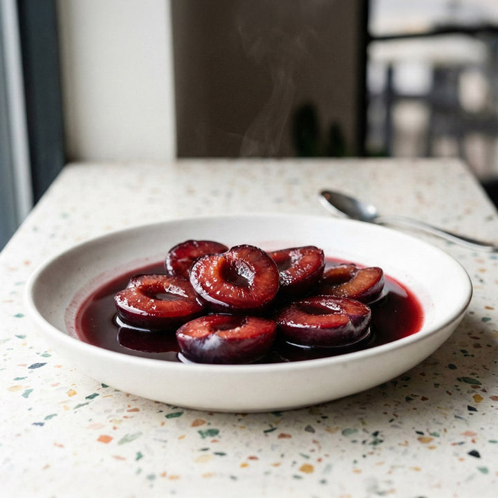 Prunes au vin rouge