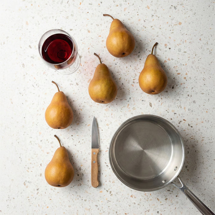 Recette de la poire pochée au vin