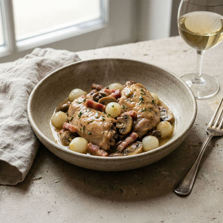Recette de lapin au cognac et au vin blanc