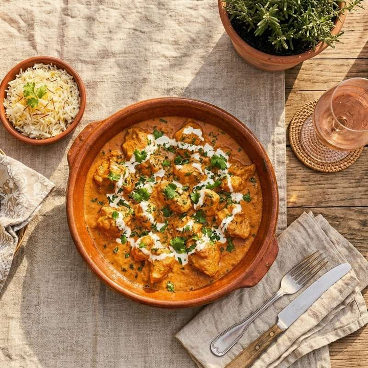 Butter chicken indien à la sauce tomate épicée et crème