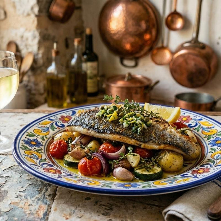 Filet de daurade royale cuit sur peau