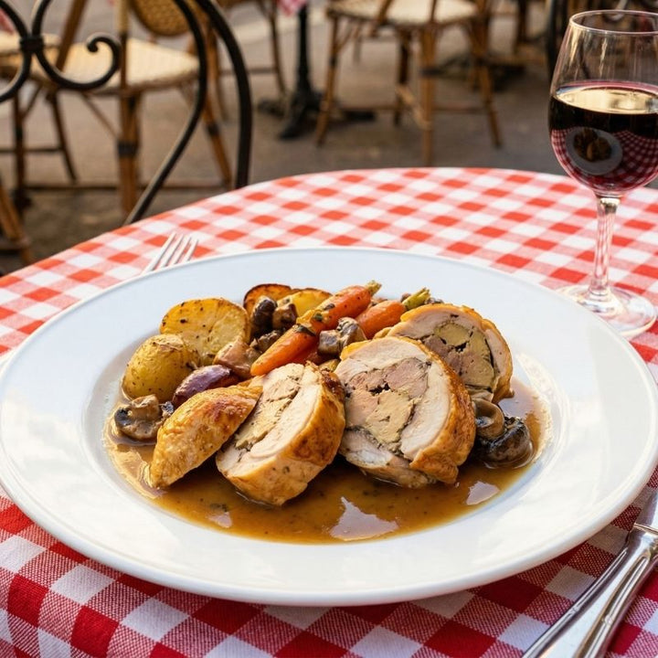Poularde de Bresse farcie au foie gras