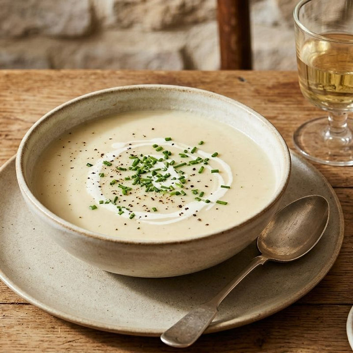 Vichyssoise glacée aux poireaux et pommes de terre
