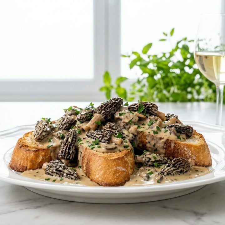 Croûte forestière aux morilles du jura