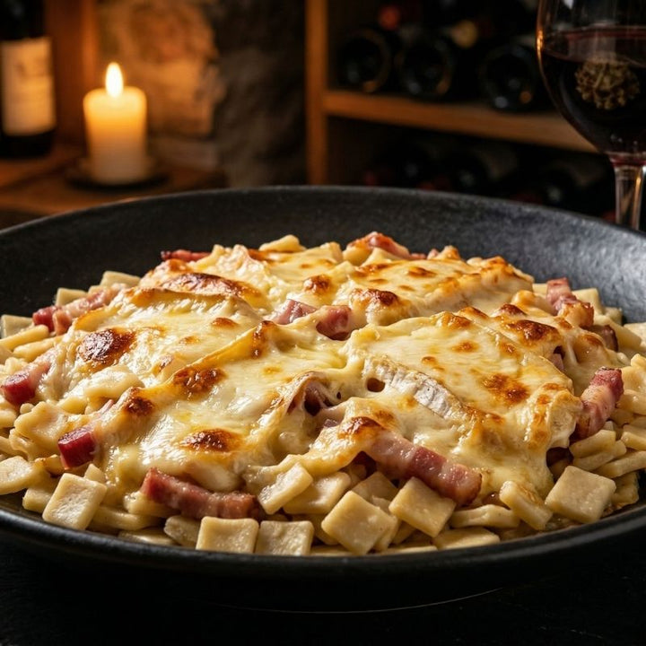 Croziflette savoyarde au reblochon et crozets dorés