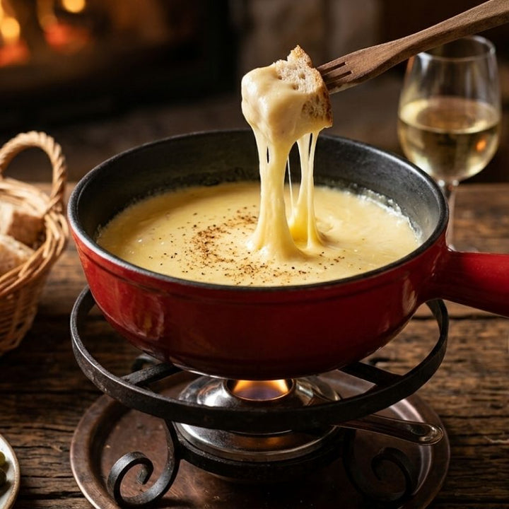 Fondue savoyarde traditionnelle aux trois fromages