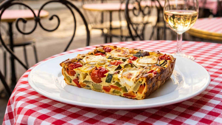 Clafoutis de légumes rôtis au crottin de Chavignol