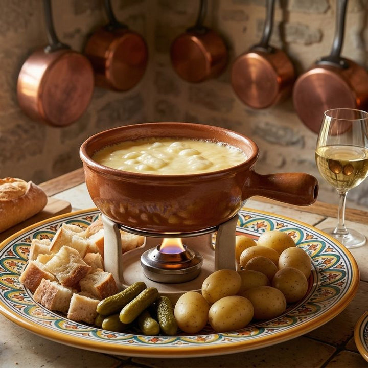 Fondue comtoise au comté affiné et vin du Jura