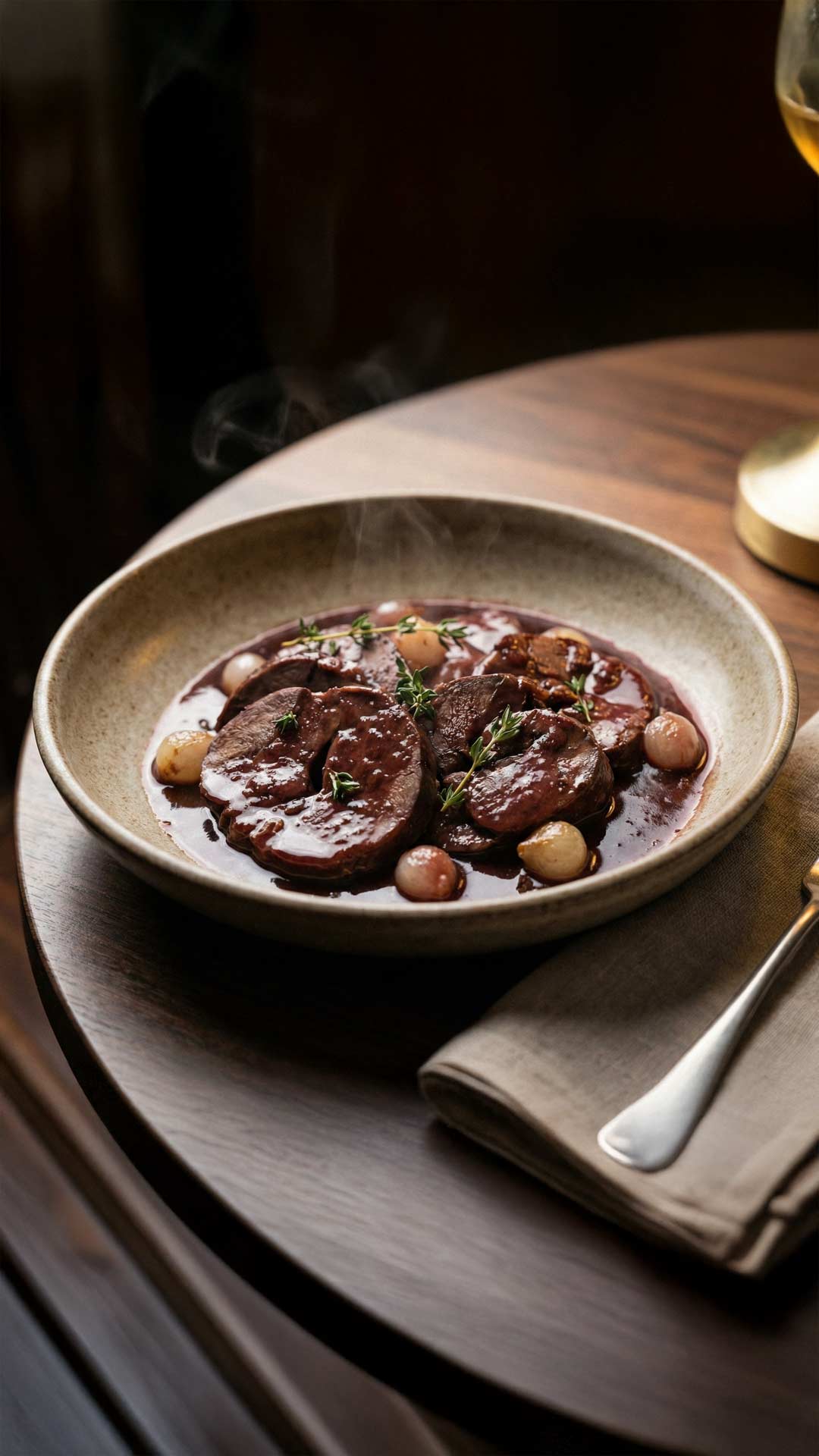 Cœur de porc au vin rouge mobile