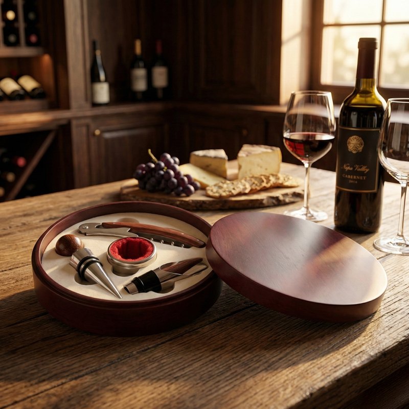 Coffret tire bouchon vin décor