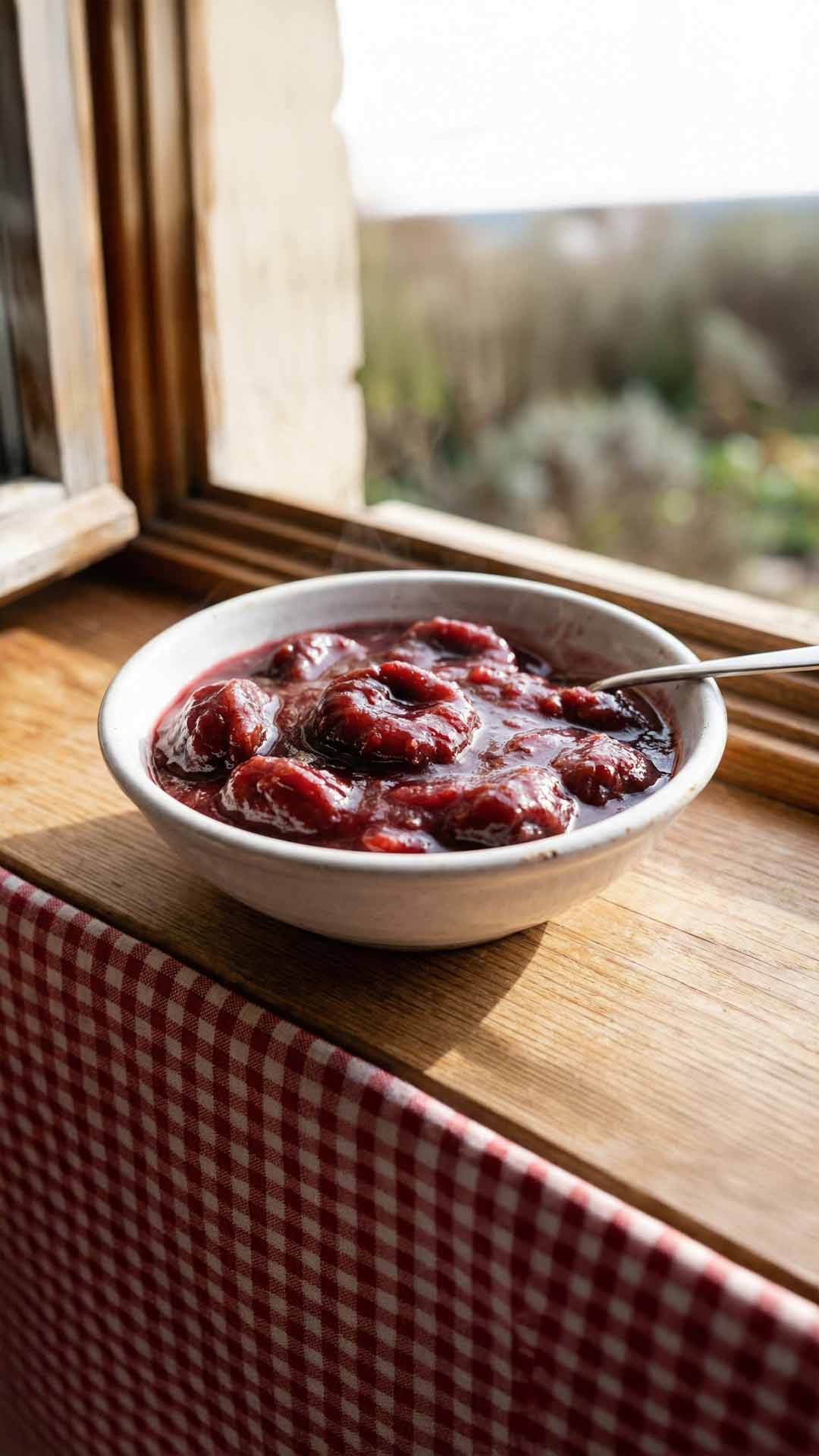 Compote de pruneaux au vin rouge mobile