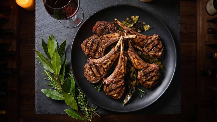 Côtelettes d'agneau grillées au laurier